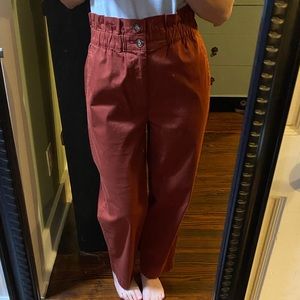 Madewell rust colored paperbag waist pants size 2